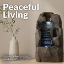 Sunnydaze Stony Rock Waterfall Indoor Tabletop Fountain - 11"
