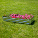 Sunnydaze Galvanized Steel Rectangle Raised Garden Bed