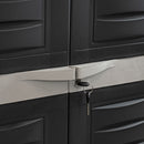 Sunnydaze 4-Shelf Plastic Lockable Storage Cabinet - Gray - 72"