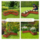 Sunnydaze L-Shaped Galvanized Steel Raised Garden Bed