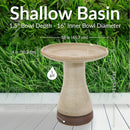Sunnydaze Glazed Ceramic Outdoor Bird Bath