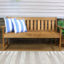 set of 2 blue and white striped square pillows