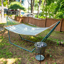 Sunnydaze 2-Person Quilted Fabric Double Hammock with Pillow