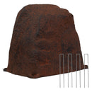 Sunnydaze Flat-Top Artificial Landscape Rock Cover with Stakes