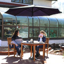 Sunnydaze Aluminum Outdoor Patio Umbrella with Tilt and Crank