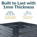 Sunnydaze Galvanized Steel Raised Garden Bed