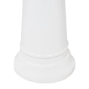 Sunnydaze Misty Blossom Glazed Ceramic Bird Bath – Blue/White - 23" H