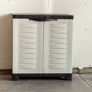 Sunnydaze Plastic Garage Storage Cabinet with Adjustable Shelf