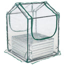 Sunnydaze Steel Raised Garden Bed and Mini Greenhouse Kit - Clear