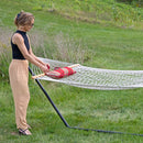 Sunnydaze Rope Hammock with 12' Steel Stand, Pad, and Pillow
