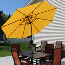 Sunnydaze Aluminum Outdoor Patio Umbrella with Tilt and Crank