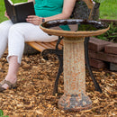 Sunnydaze Toulon Outdoor Ceramic Bird Bath - 24.5" H