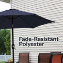 Sunnydaze Aluminum Outdoor Patio Umbrella with Tilt and Crank