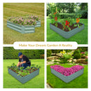 Sunnydaze Galvanized Steel L-Shaped Raised Garden Bed