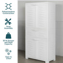 Sunnydaze Plastic Garage Storage Cabinet with 2 Adjustable Shelves