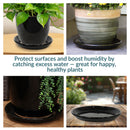 Sunnydaze Set of 2 Glazed Ceramic Planter Saucers