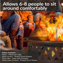 Sunnydaze Bronze Crossweave Wood-Burning Fire Pit with Spark Screen and Poker