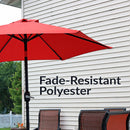 Sunnydaze Aluminum Outdoor Patio Umbrella with Tilt and Crank
