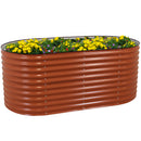 Sunnydaze Stackable Galvalume Steel Raised Garden Bed - Oval