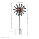 Sunnydaze Staked Metal Garden Wind Spinner