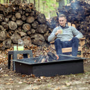 Sunnydaze Heavy-Duty Steel Square Fire Pit Insert