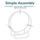 Sunnydaze Firewood Log Hoop Rack with Cover