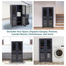 Sunnydaze Plastic Lockable Storage Cabinet with 3 Adjustable Shelves