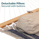 Sunnydaze 2-Person Quilted Fabric Double Hammock with Pillow