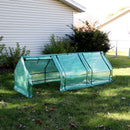 seedling mini greenhouse with zippered doors and green cover