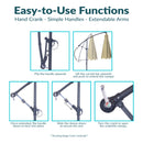 Sunnydaze 10' Offset Patio Umbrella with Cantilever and Cross Base