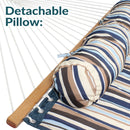 Sunnydaze 2-Person Quilted Fabric Double Hammock with Pillow
