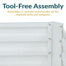 Sunnydaze Galvanized Steel L-Shaped Raised Garden Bed