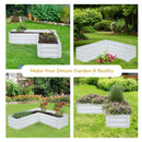 Sunnydaze Galvanized Steel L-Shaped Raised Garden Bed