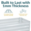 Sunnydaze Galvanized Steel Raised Garden Bed