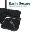 Sunnydaze Set of 4 Heavy-Duty Water/Sand Cantilever Umbrella Base Plates
