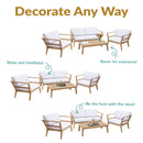 Sunnydaze Bodie 4-Piece Patio Furniture Set - Outdoor Patio Conversation Set