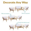 Sunnydaze Bodie 4-Piece Patio Furniture Set - Outdoor Patio Conversation Set