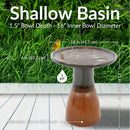 Sunnydaze Glazed Ceramic Outdoor Bird Bath