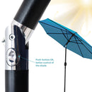 Sunnydaze Aluminum Outdoor Patio Umbrella with Tilt and Crank