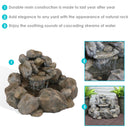 Sunnydaze Rocky Ravine Outdoor Water Fountain - 18" H