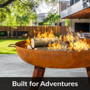 Sunnydaze Rustic Cast Iron Fire Pit Bowl with Stand