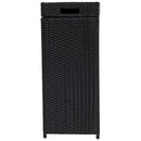 Sunnydaze Wicker Outdoor Trash Cans with Lids - Set of 2 - 26 Gal. and 15 Gal.