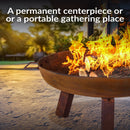Sunnydaze Rustic Cast Iron Fire Pit Bowl with Stand