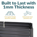 Sunnydaze Galvanized Steel Raised Garden Bed