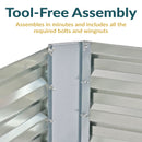 Sunnydaze Galvanized Steel L-Shaped Raised Garden Bed