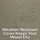 Sunnydaze Firewood Log Hoop Rack with Cover