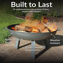 Sunnydaze Rustic Cast Iron Fire Pit Bowl with Stand
