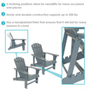 Sunnydaze Wooden Outdoor Adirondack Chair with Adjustable Backrest