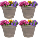 Sunnydaze Franklin Polyresin Outdoor Flowerpot Planter