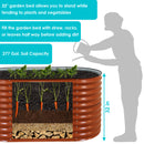 Sunnydaze Stackable Galvalume Steel Raised Garden Bed - Oval